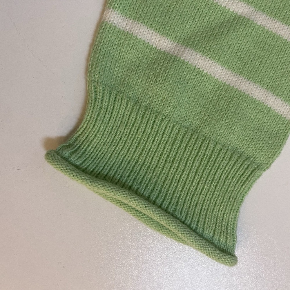 TALBOTS Womens Sweater XL Green Striped  Roll Neck Pocket Patty Lightweight NEW - Picture 7 of 12
